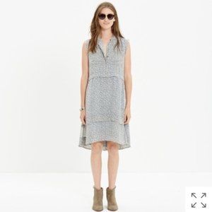 Madewell Grey Floral Shirtdress in Willowleaf